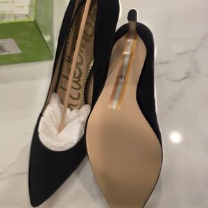 Sam Edelman Hazel Black Suede Heels Pumps Size 13 NWT